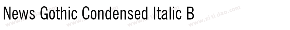 News Gothic Condensed Italic BT字体转换